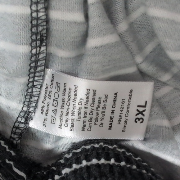 LulaRoe DREAM Pajama Pants Gray White Stripes 3X Excellent Condition - Picture 9 of 10